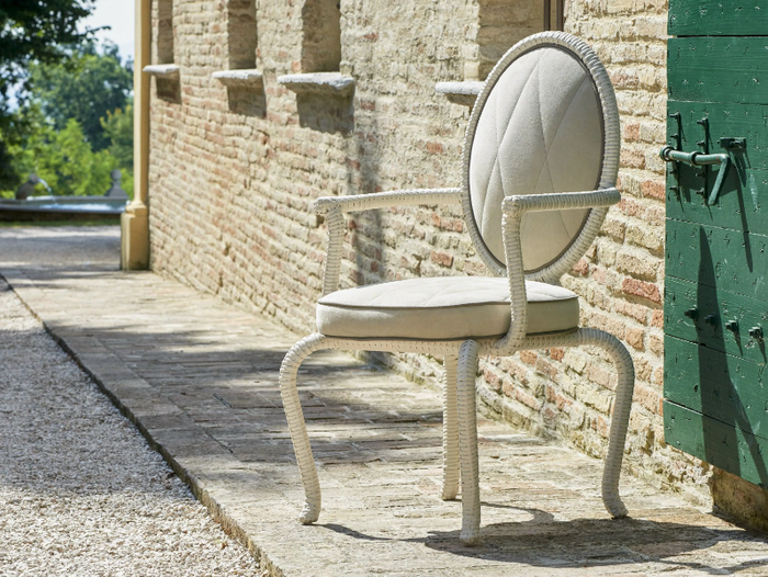 CANOPO BRIDGE - Medallion garden chair with armrests _ Samuele Mazza Outdoor